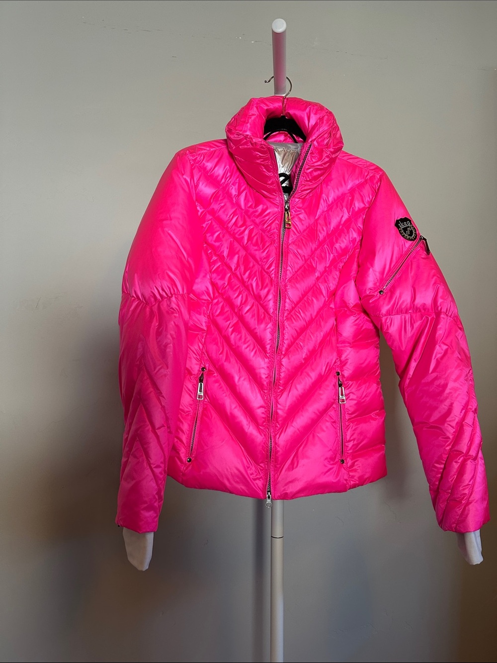 Skea Women's Hot Pink Quilted Puffer Jacket